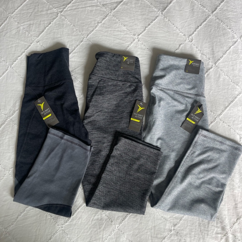 New with Tags! 3 Old Navy Active Leggings- Size Medium